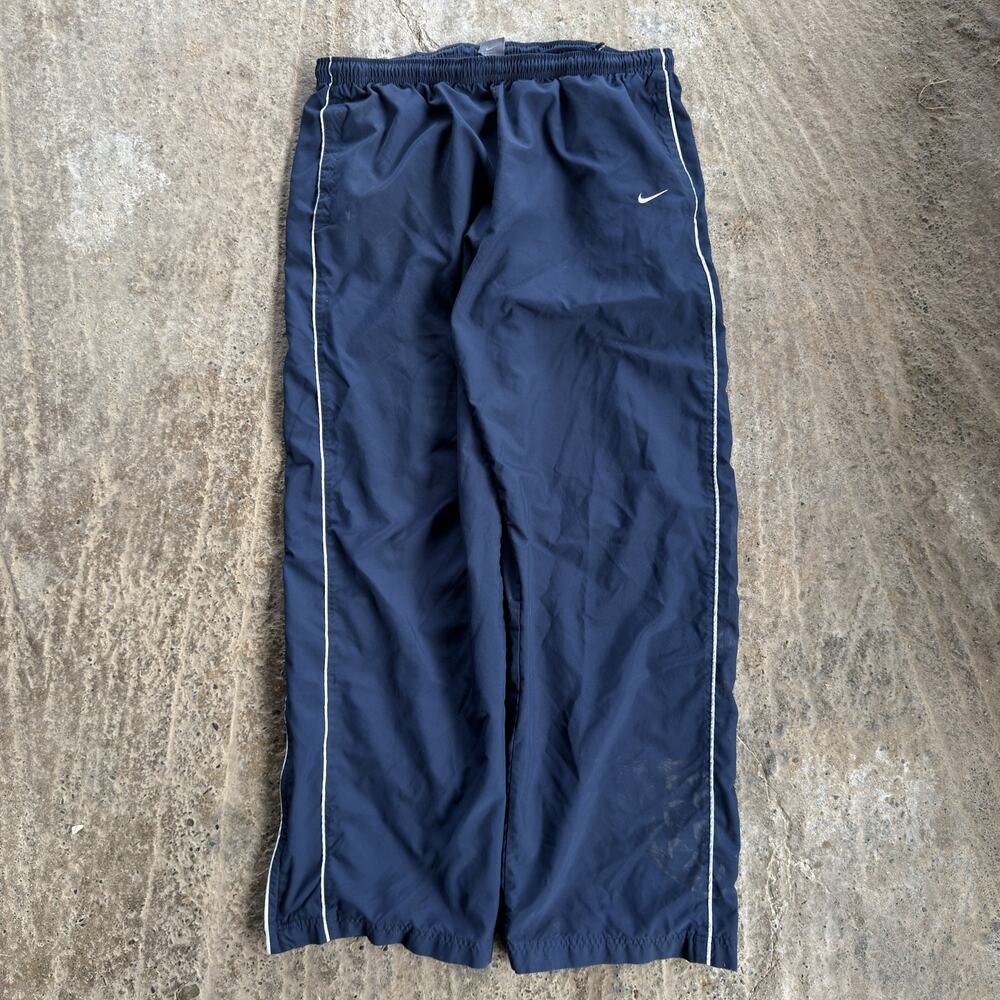 Vintage 00s Nike Track Pants Windbreaker Nylon 2XL Baggy Athletic Leisure Y2K